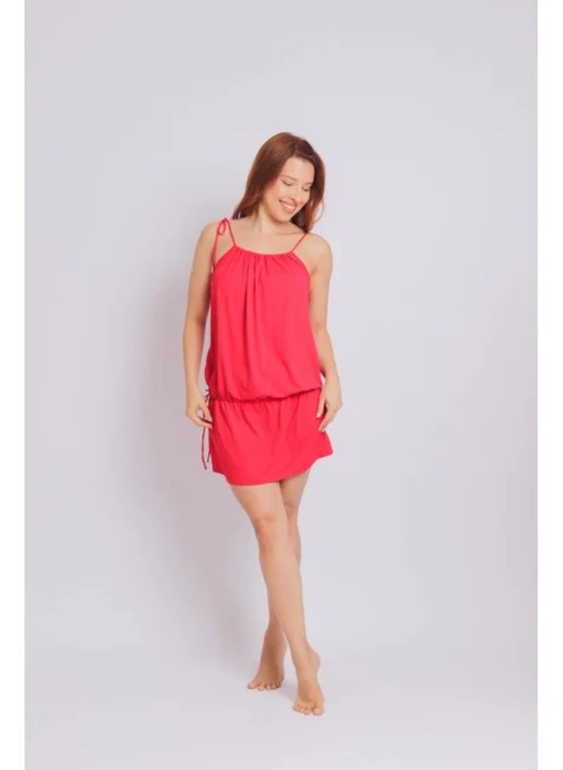 4001 - Saída de Praia Curta Clássica Vermelho - Duna Casual