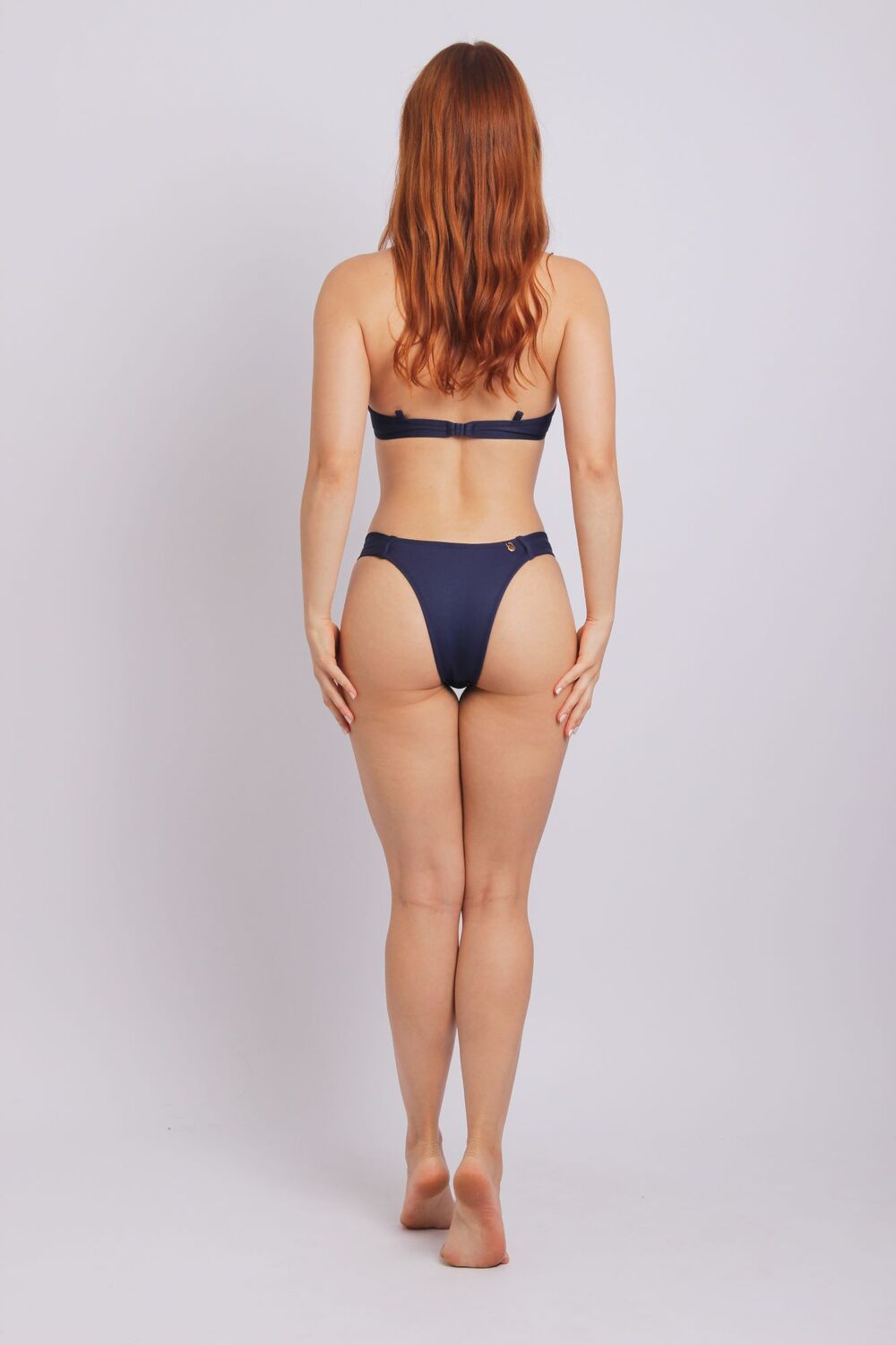 2202 - Top Biquíni Transpassado Meia-Taça e Aro Azul Marinho - Duna Casual