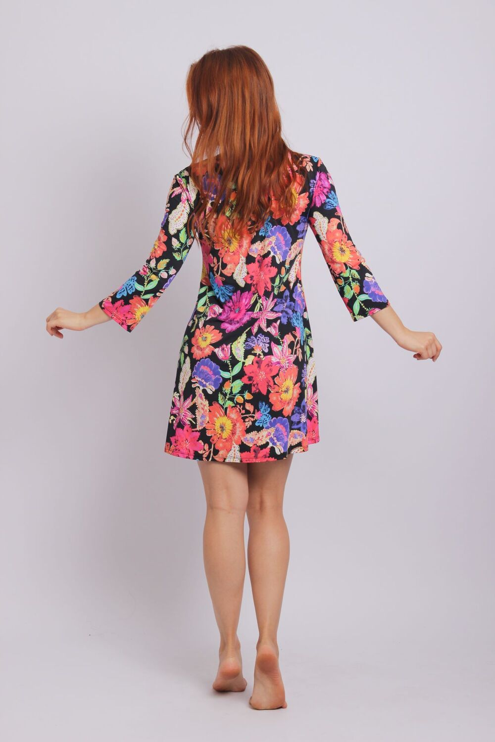 3375 - Saída de Praia Tretti Vestidinho Meia Manga Dolce - Duna Casual