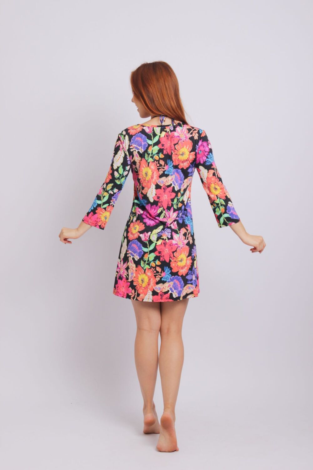 3375 - Saída de Praia Tretti Vestidinho Meia Manga Dolce - Duna Casual