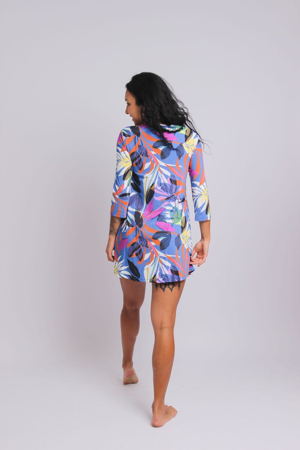 3375 - Saída de Praia Tretti Vestidinho Meia Manga Ceu Santo Amaro - Duna Casual