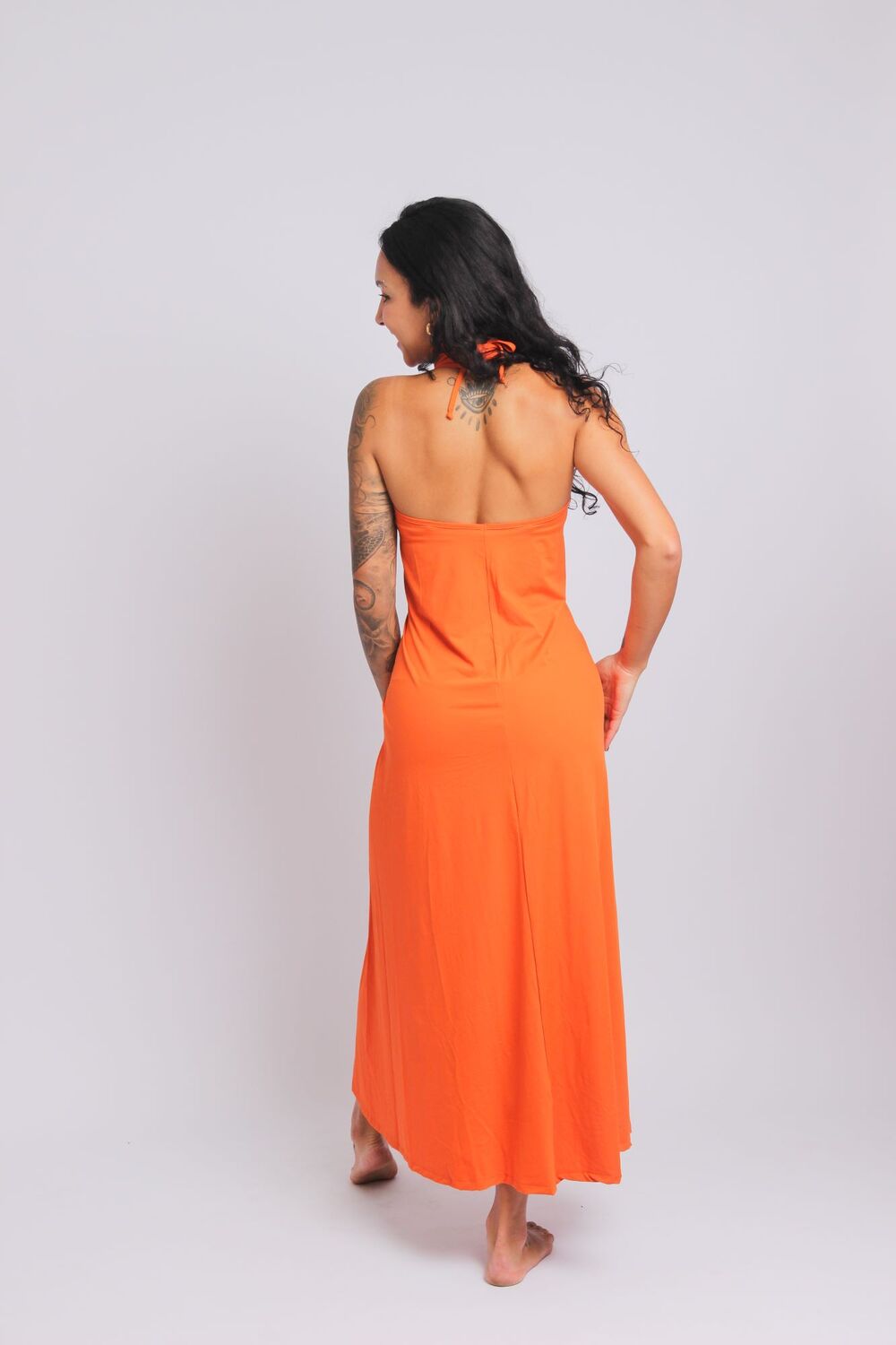 3509 - Saída de Praia Frente Única Com Amarração Laranja - Duna Casual