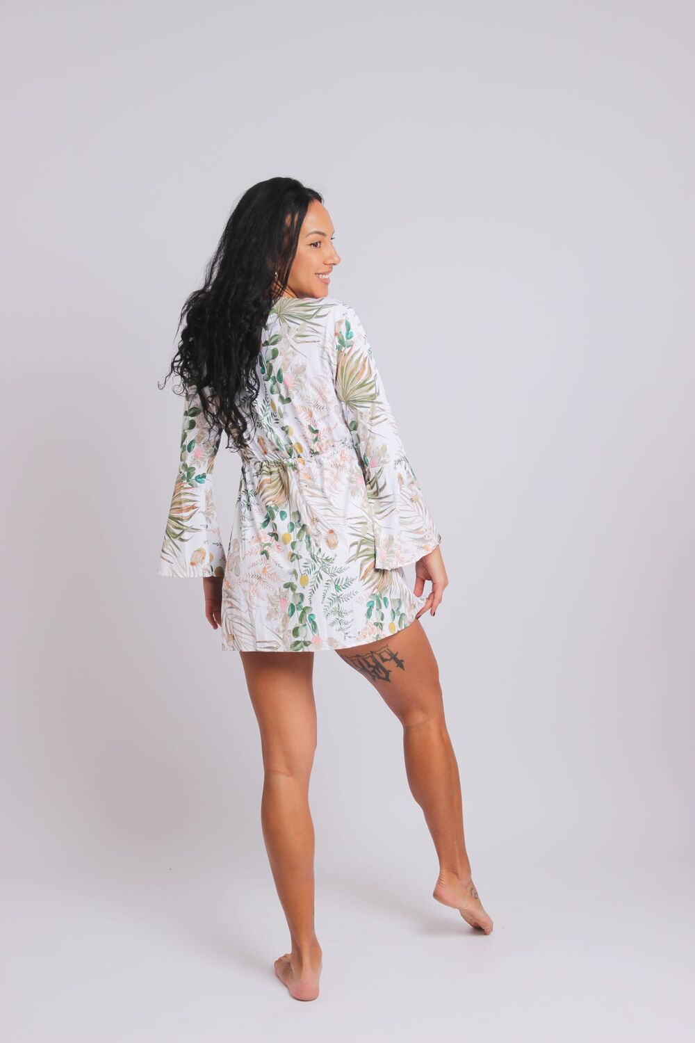 3494 - Saída De Praia Manga Boca de Sino Luxemburgo - Duna Casual