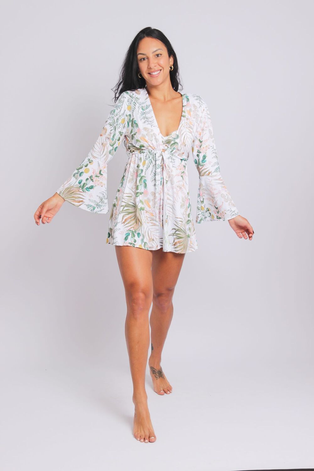 3494 - Saída De Praia Manga Boca de Sino Luxemburgo - Duna Casual