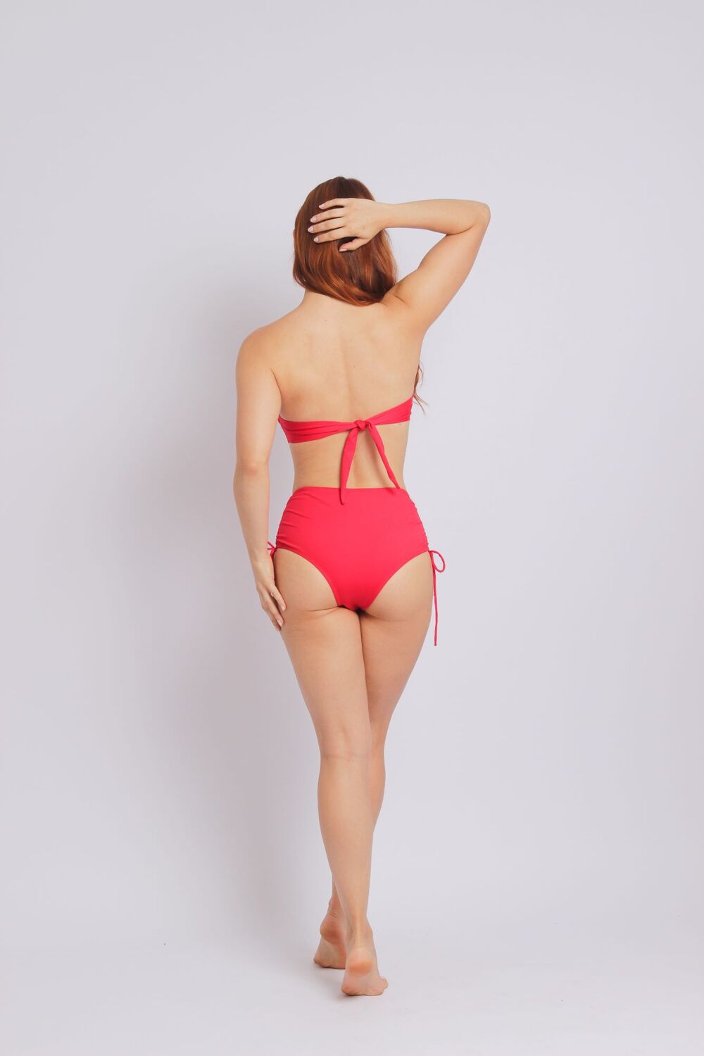 2437 - Calcinha de Biquíni Shortinho com Ajuste Vermelho - Duna Casual