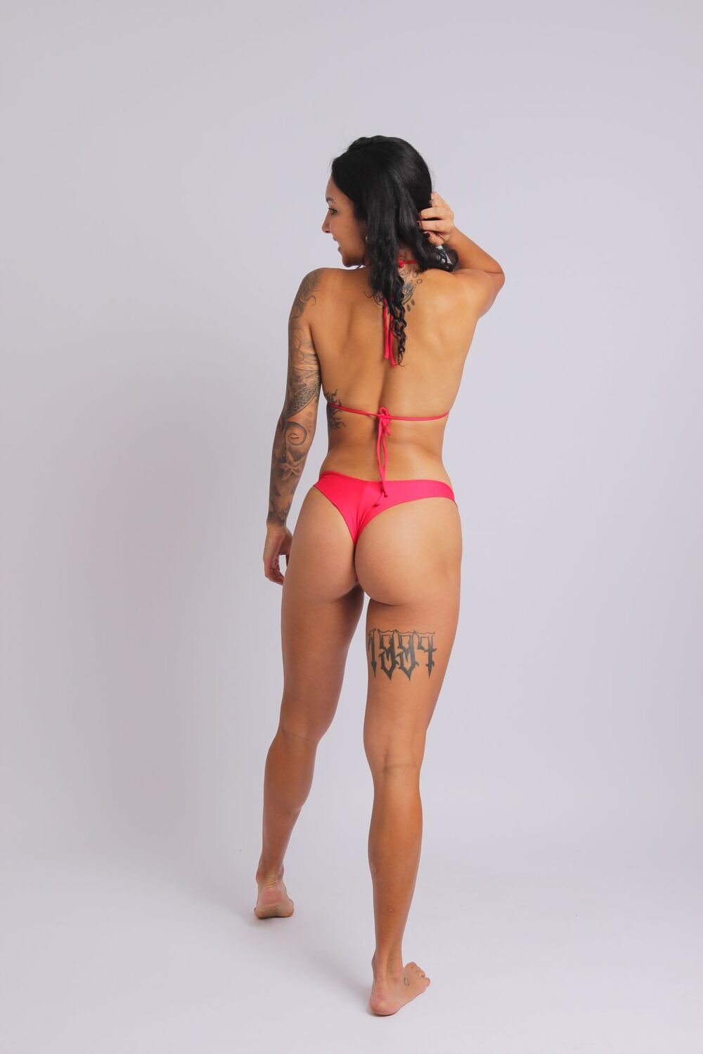 2421 - Calcinha de Biquíni Fio Sem Costura Vermelho - Duna Casual