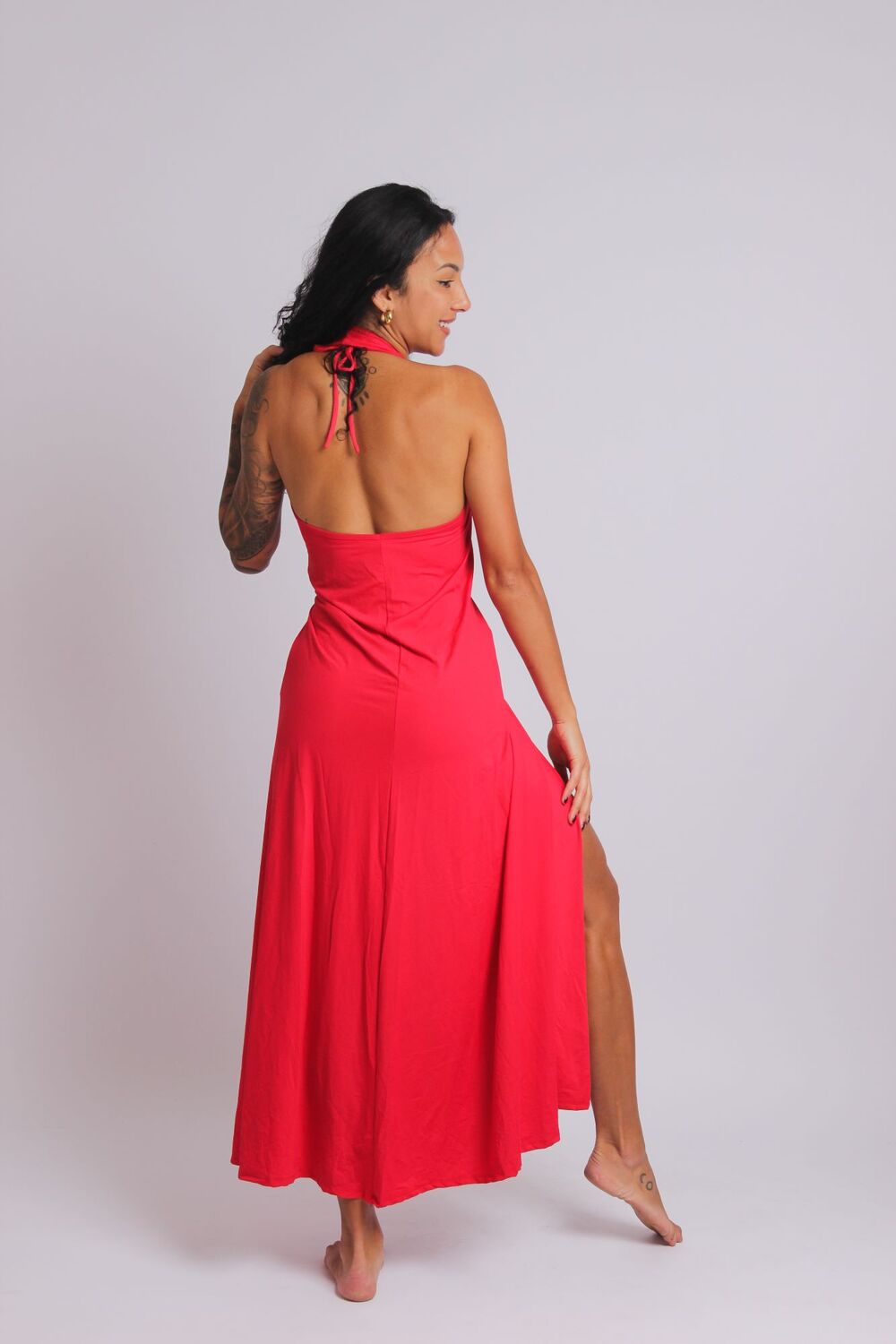 3509 - Saída de Praia Frente Única Com Amarração Vermelho - Duna Casual