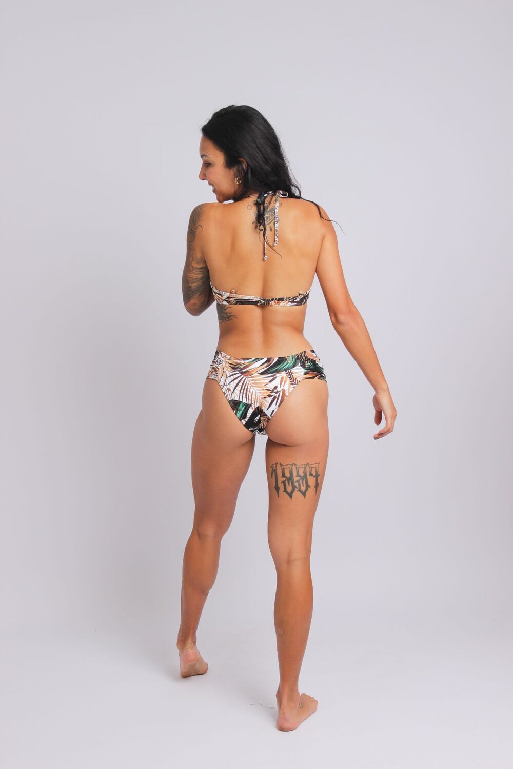 2405 - Calcinha do Biquíni Com Lateral Larga Franzida Jardim Botanico - Duna Casual