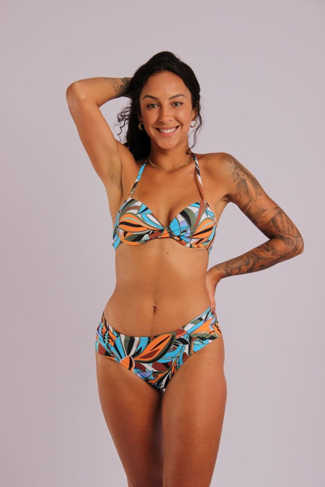 2405 - Calcinha do Biquíni Com Lateral Larga Franzida Amazonia - Duna Casual