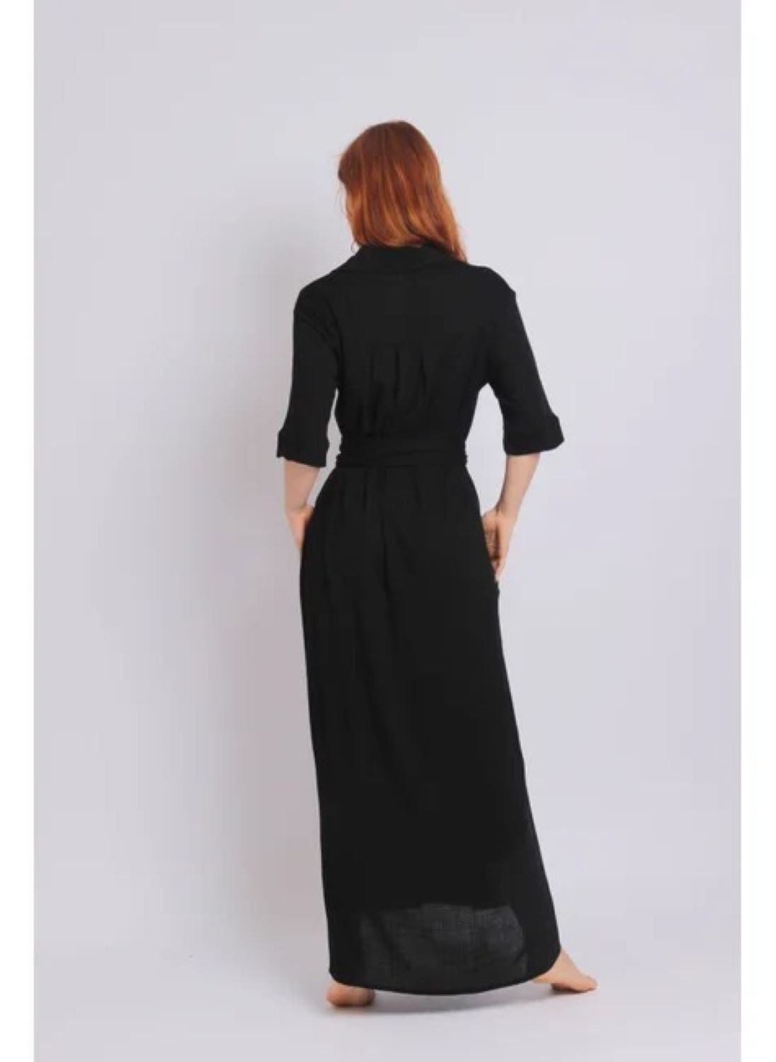 3018 - Saída de Praia Camisão Longo Preto - Duna Casual