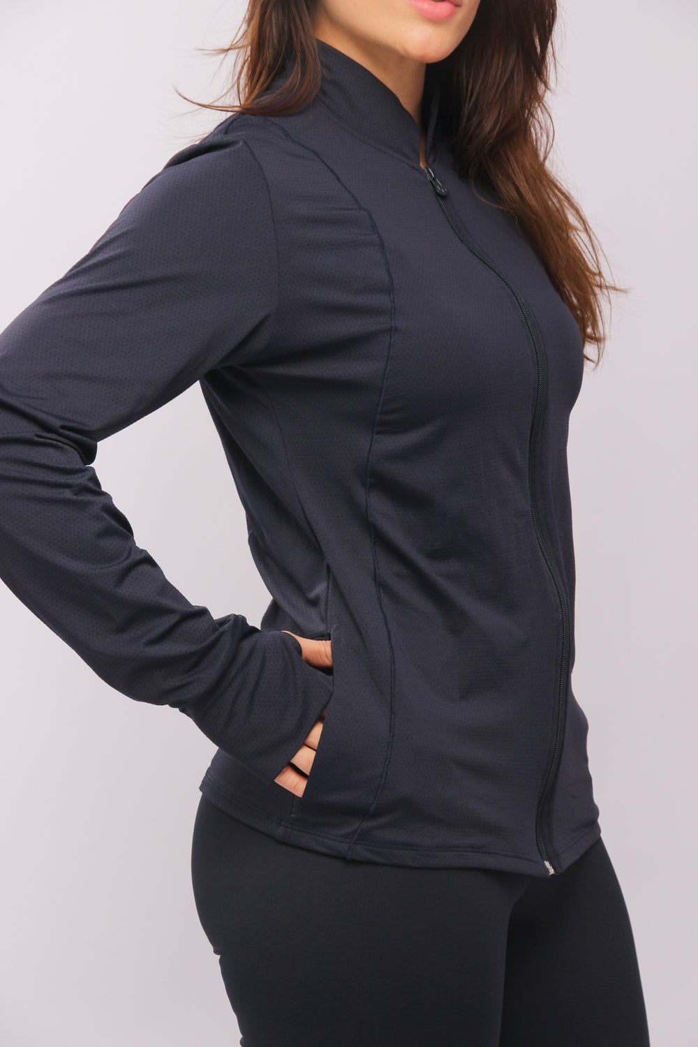 25005 - Jaquetinha Dry Fit Sport Azul Marinho - Duna Casual