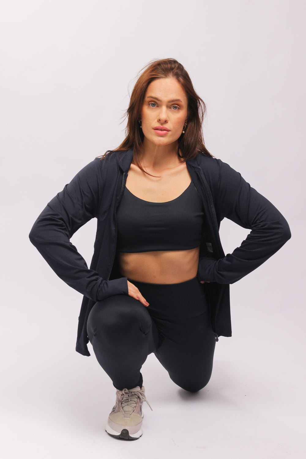 25005 - Jaquetinha Dry Fit Sport Azul Marinho - Duna Casual