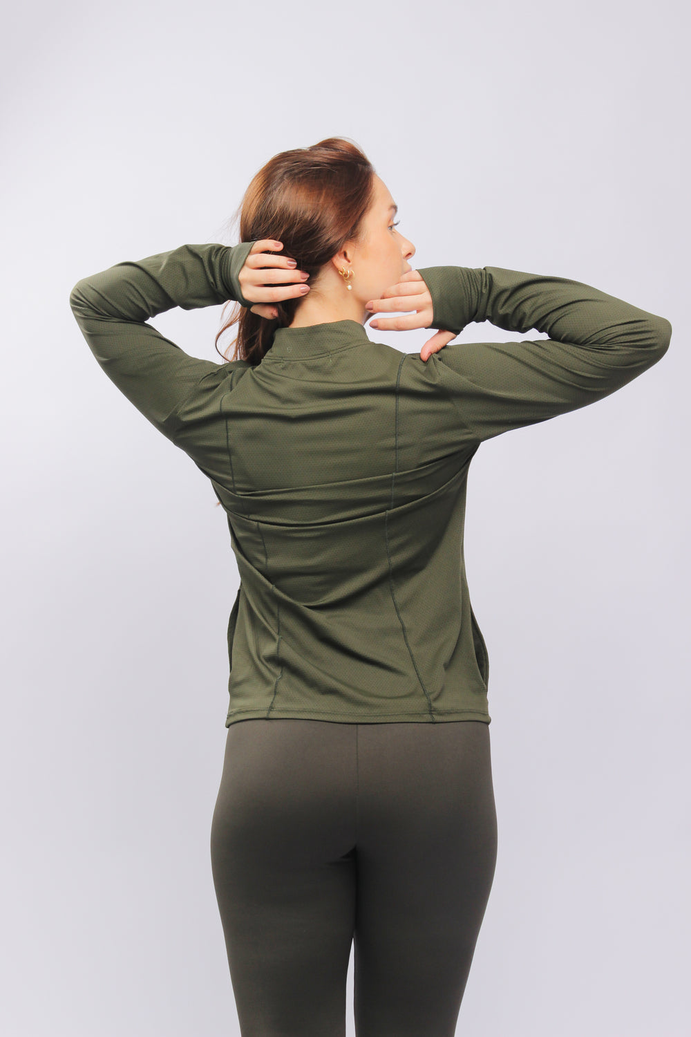 25005 - Jaquetinha Dry Fit Sport Verde Musgo - Duna Casual