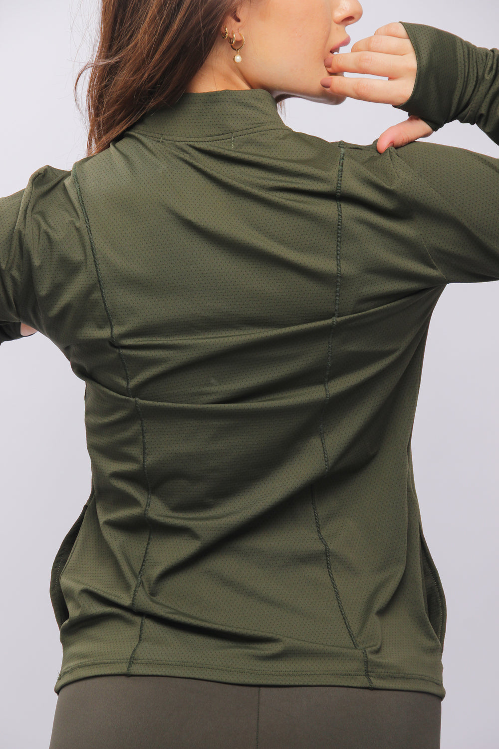 25005 - Jaquetinha Dry Fit Sport Verde Musgo - Duna Casual