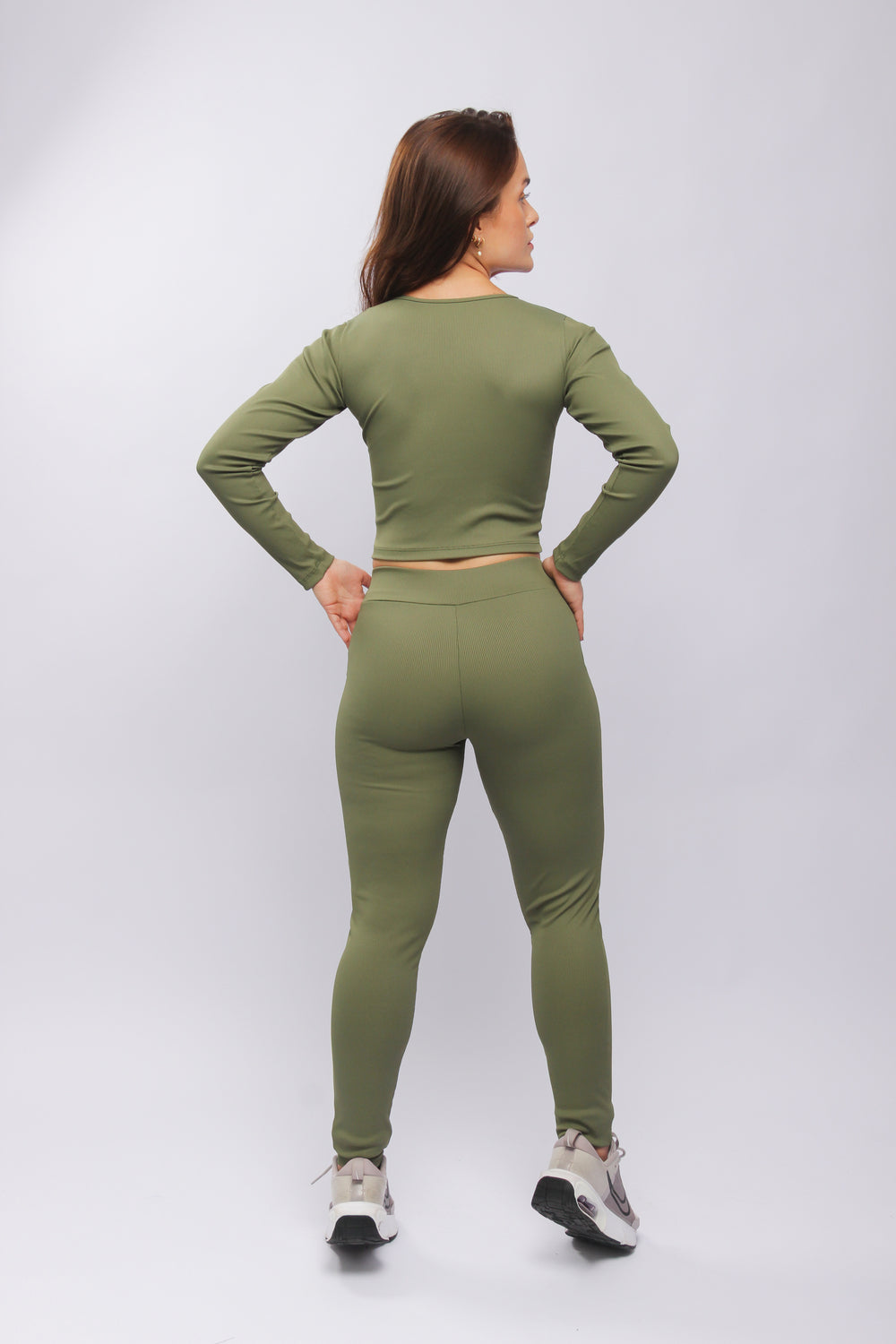 1423473 - Calça Canelada Est com Bolsos Verde Musgo - Duna Casual