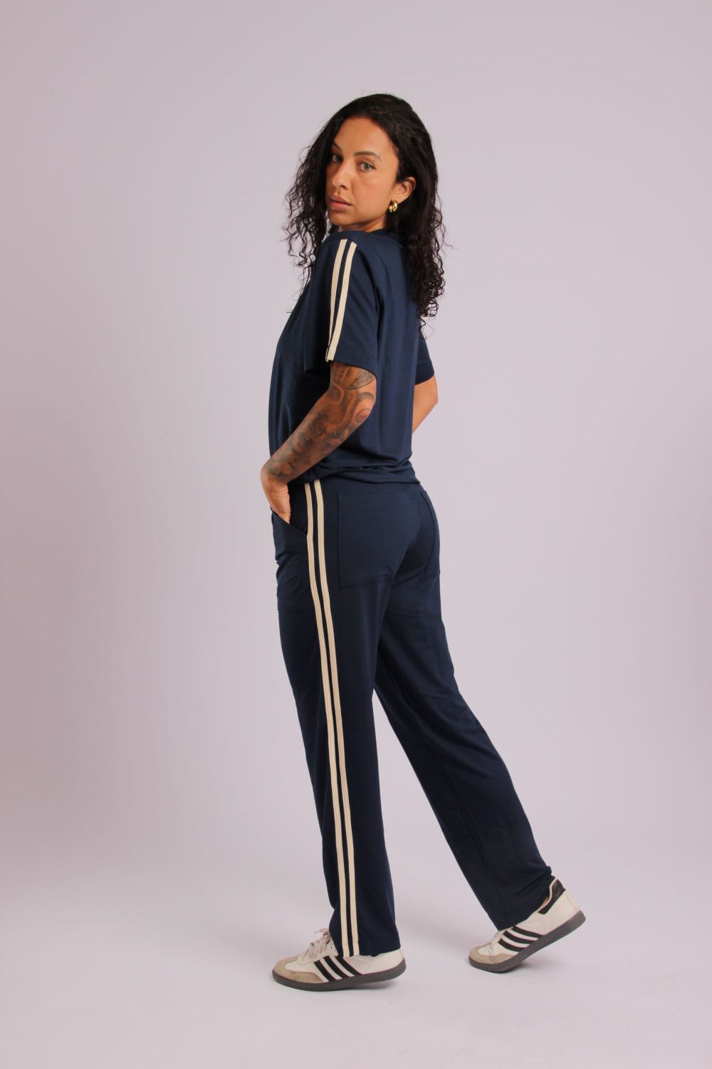 PL007 - Calça Comfy Azul Marinho - Duna Casual