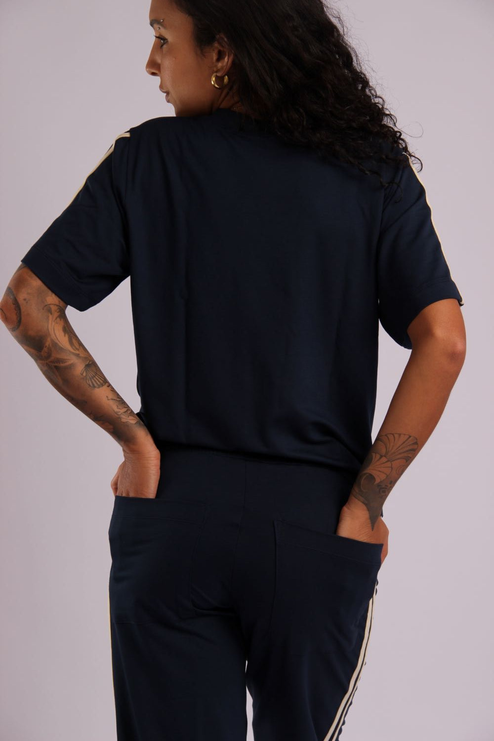 PL008 - Blusa Manga Curta Comfy Azul Marinho - Duna Casual