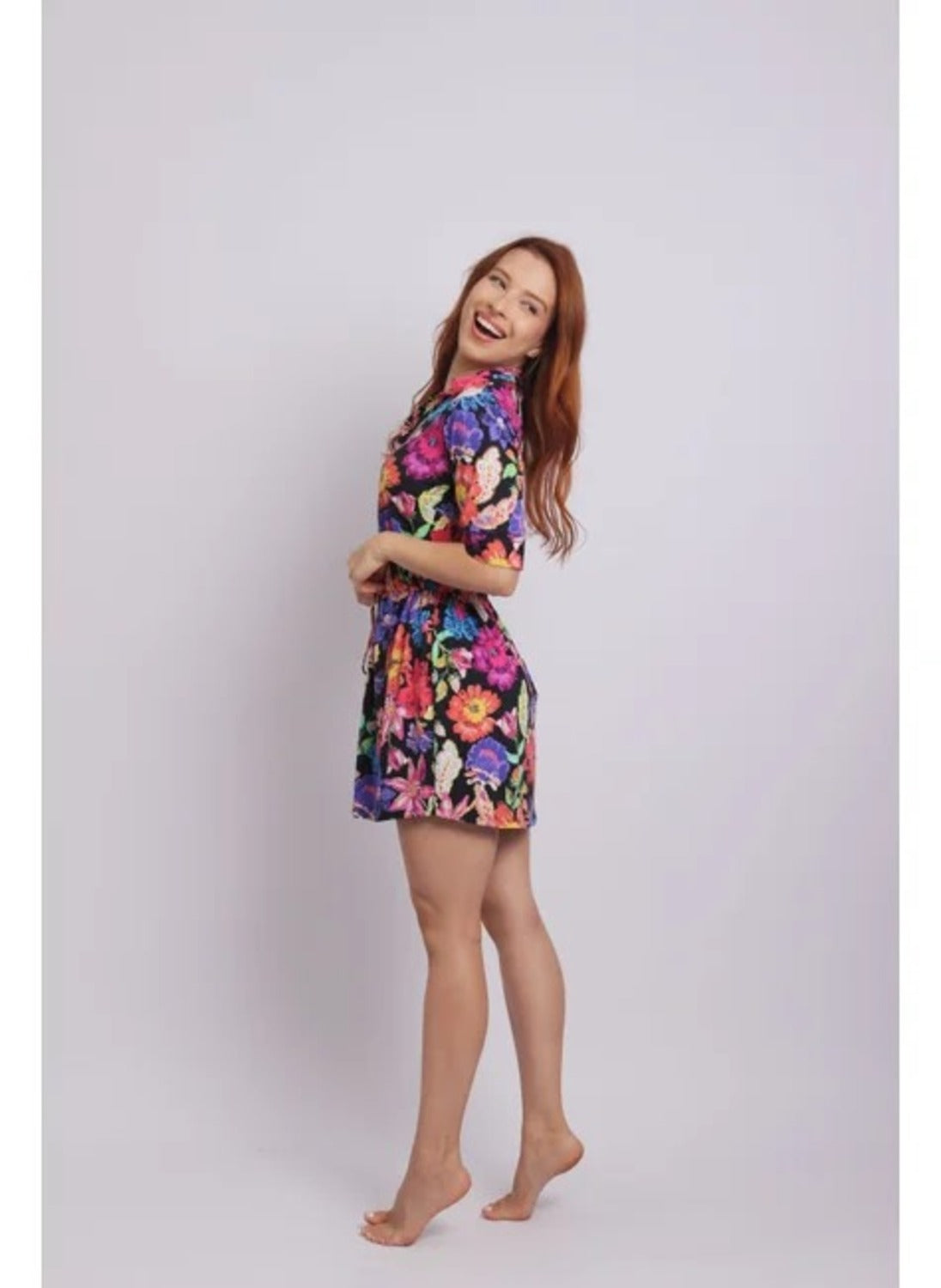 4003 - Saída De Praia Curta Camisão De Malha Fria Dolce - Duna Casual