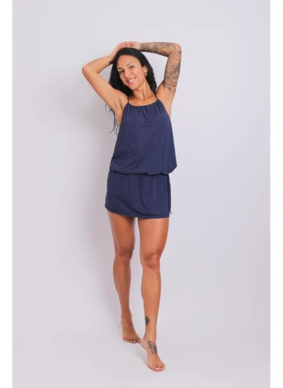 4001 - Saída de Praia Curta Clássica Azul Marinho - Duna Casual