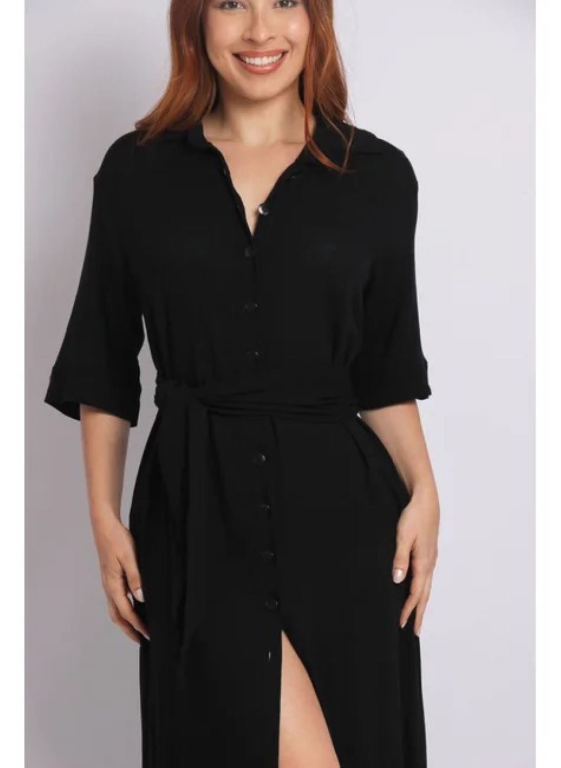 3018 - Saída de Praia Camisão Longo Preto - Duna Casual