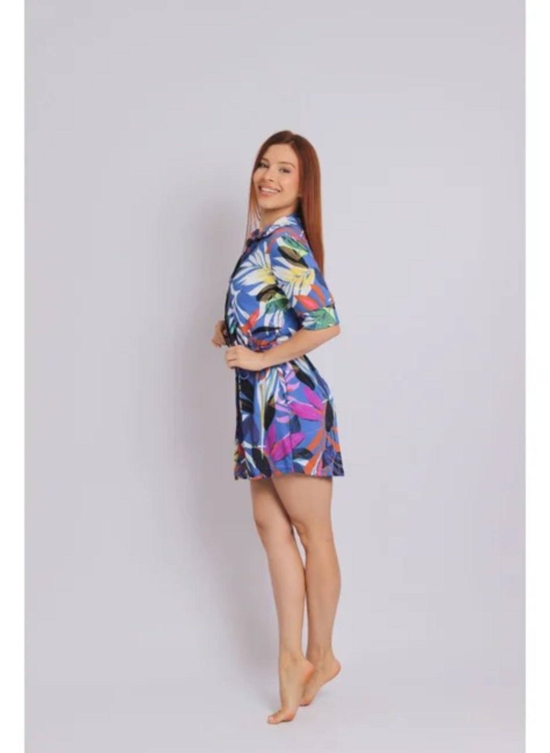 4003 - Saída De Praia Curta Camisão De Malha Fria Ceu Santo Amaro - Duna Casual