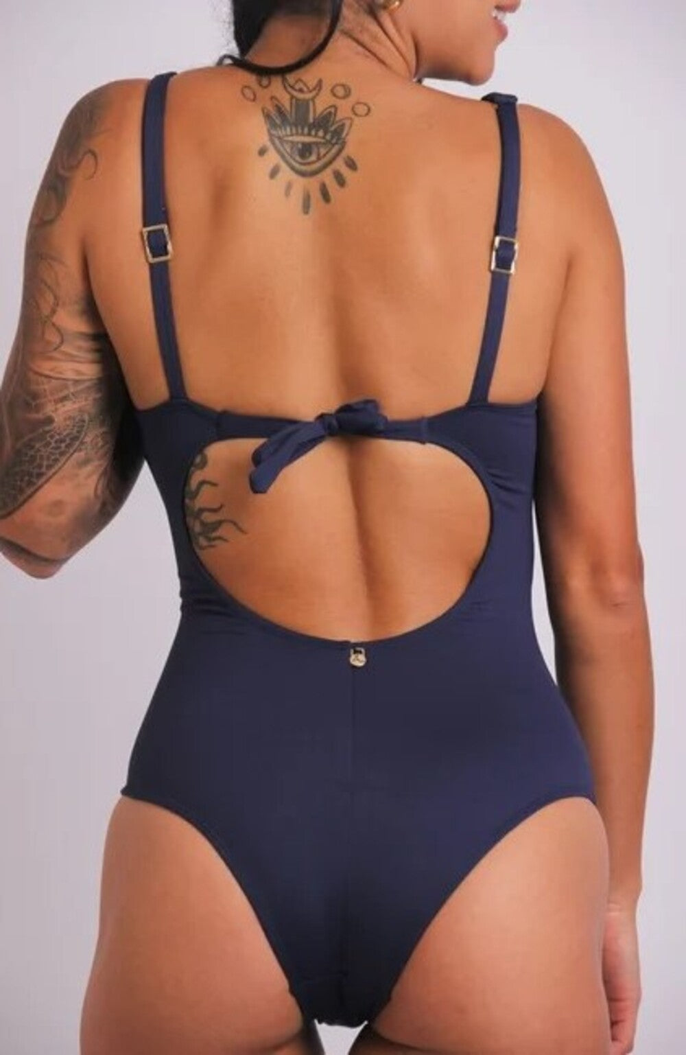 2621 - Maiô Com Bojo e Aro Azul Marinho - Duna Casual