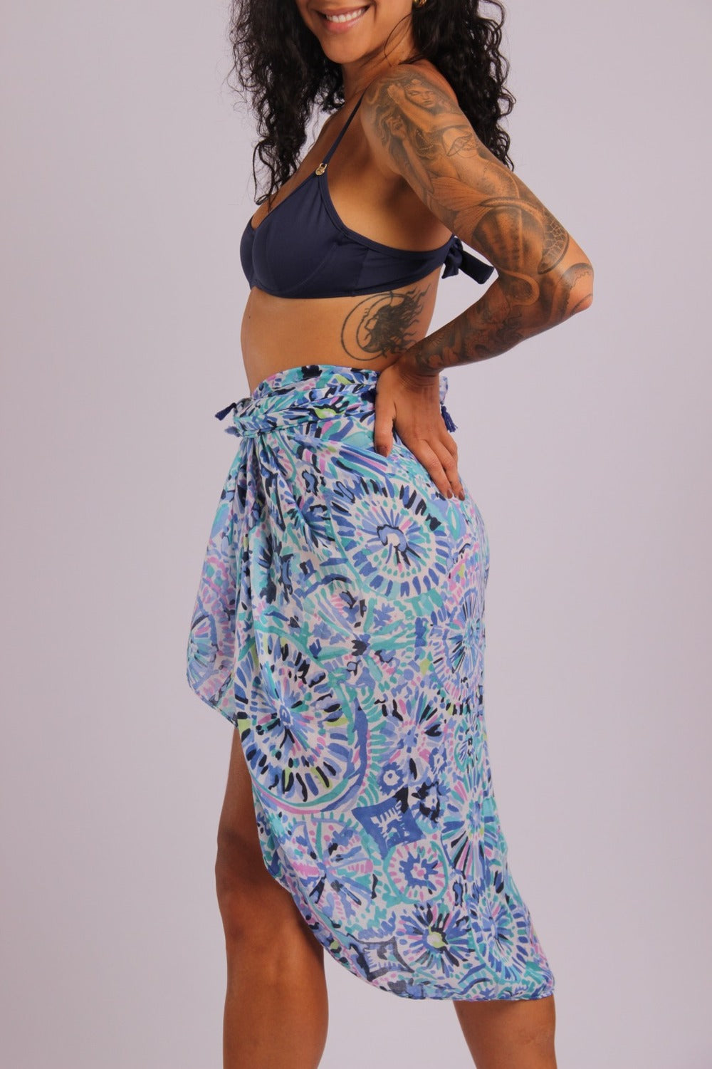 2208-Top Biquíni Tradicional com aro Azul Marinho - Duna Casual