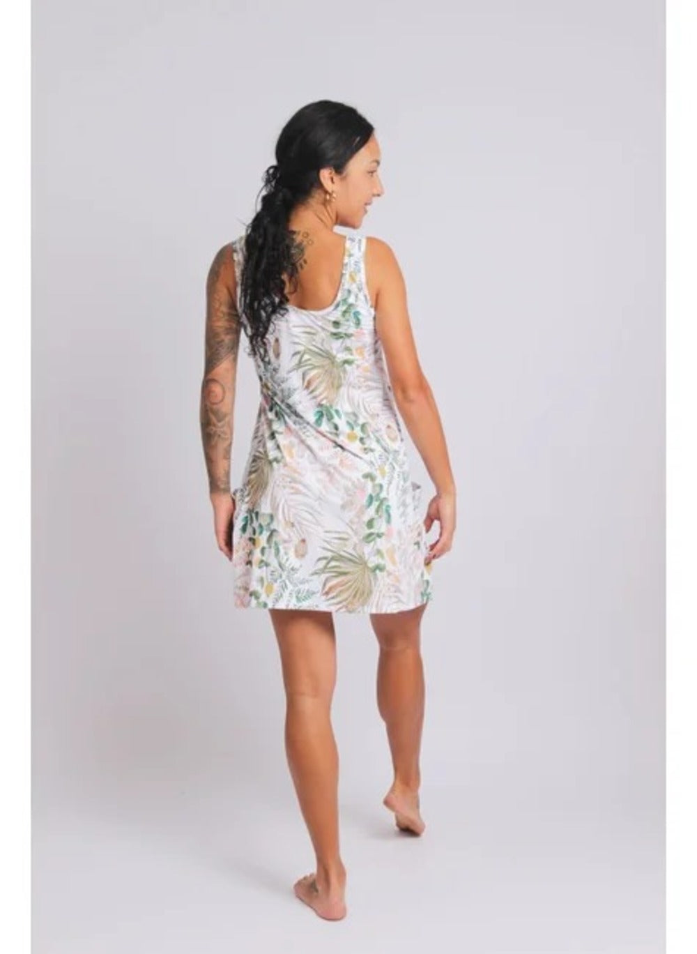 3105 - Saída de Praia Vestido Curto Com 2 Bolsos Luxemburgo - Duna Casual