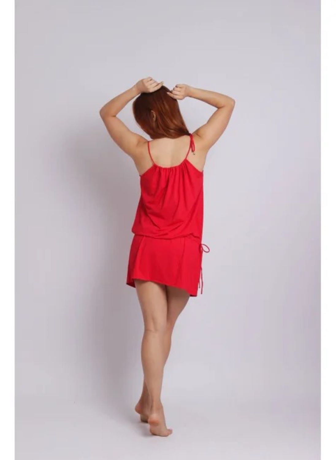 4001 - Saída de Praia Curta Clássica Vermelho - Duna Casual