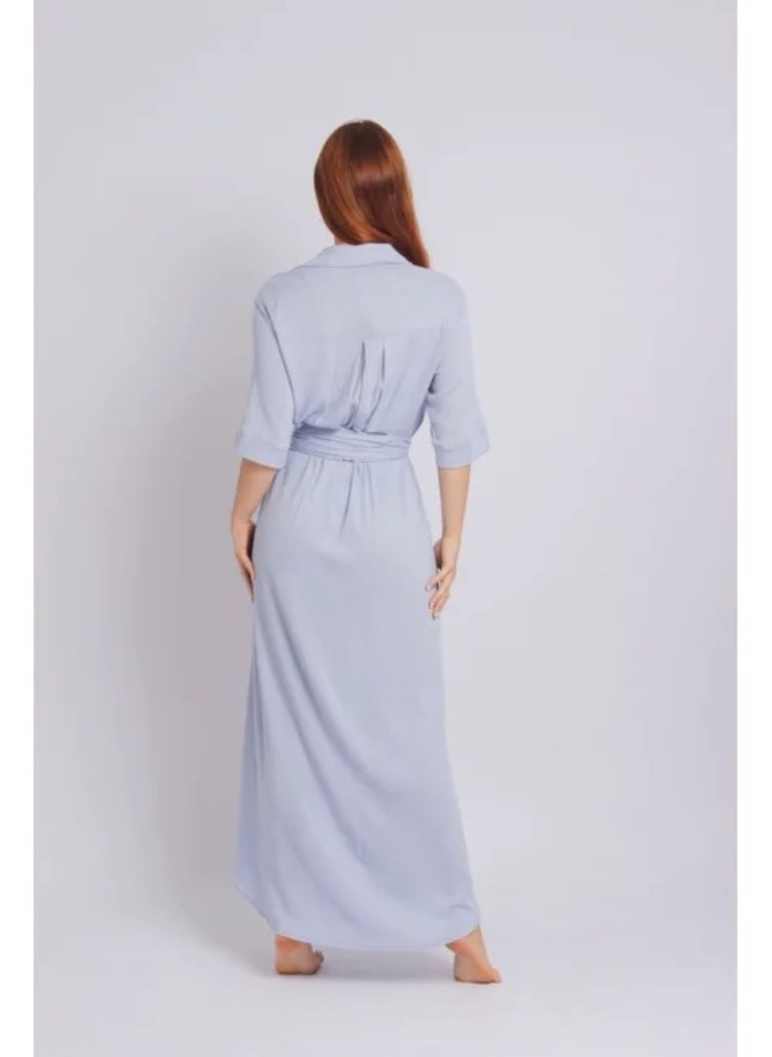 3018 - Saída de Praia Camisão Longo Azul Claro - Duna Casual