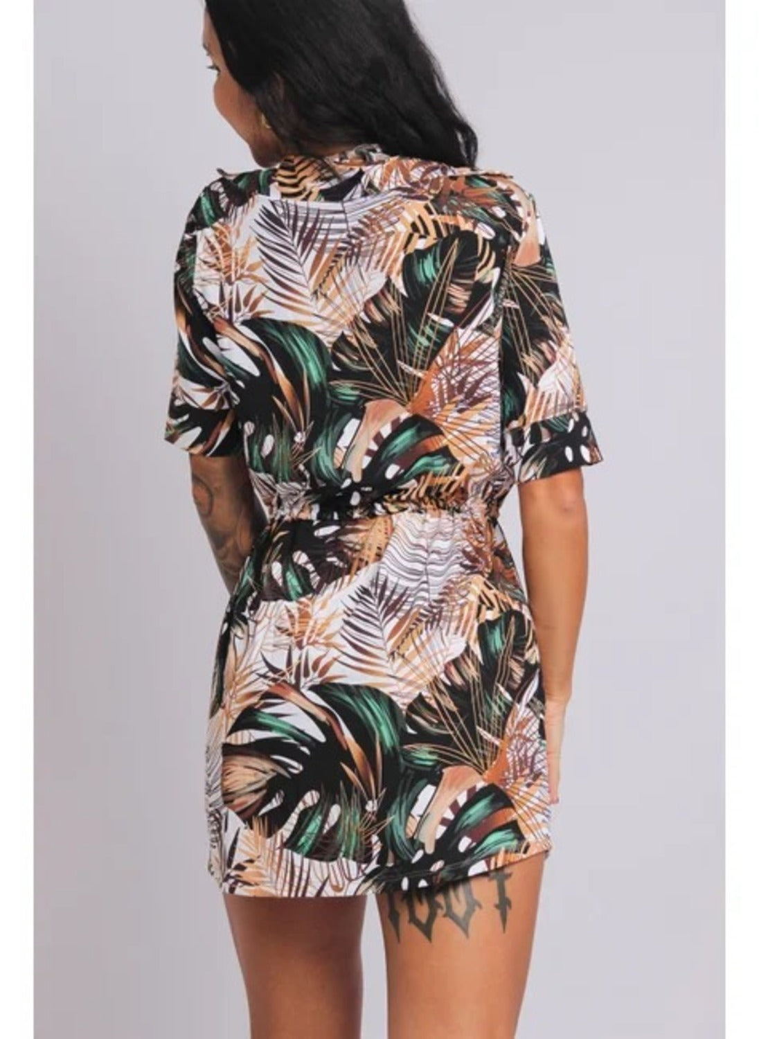 4003 - Saída De Praia Curta Camisão De Malha Fria Jardim Botanico - Duna Casual