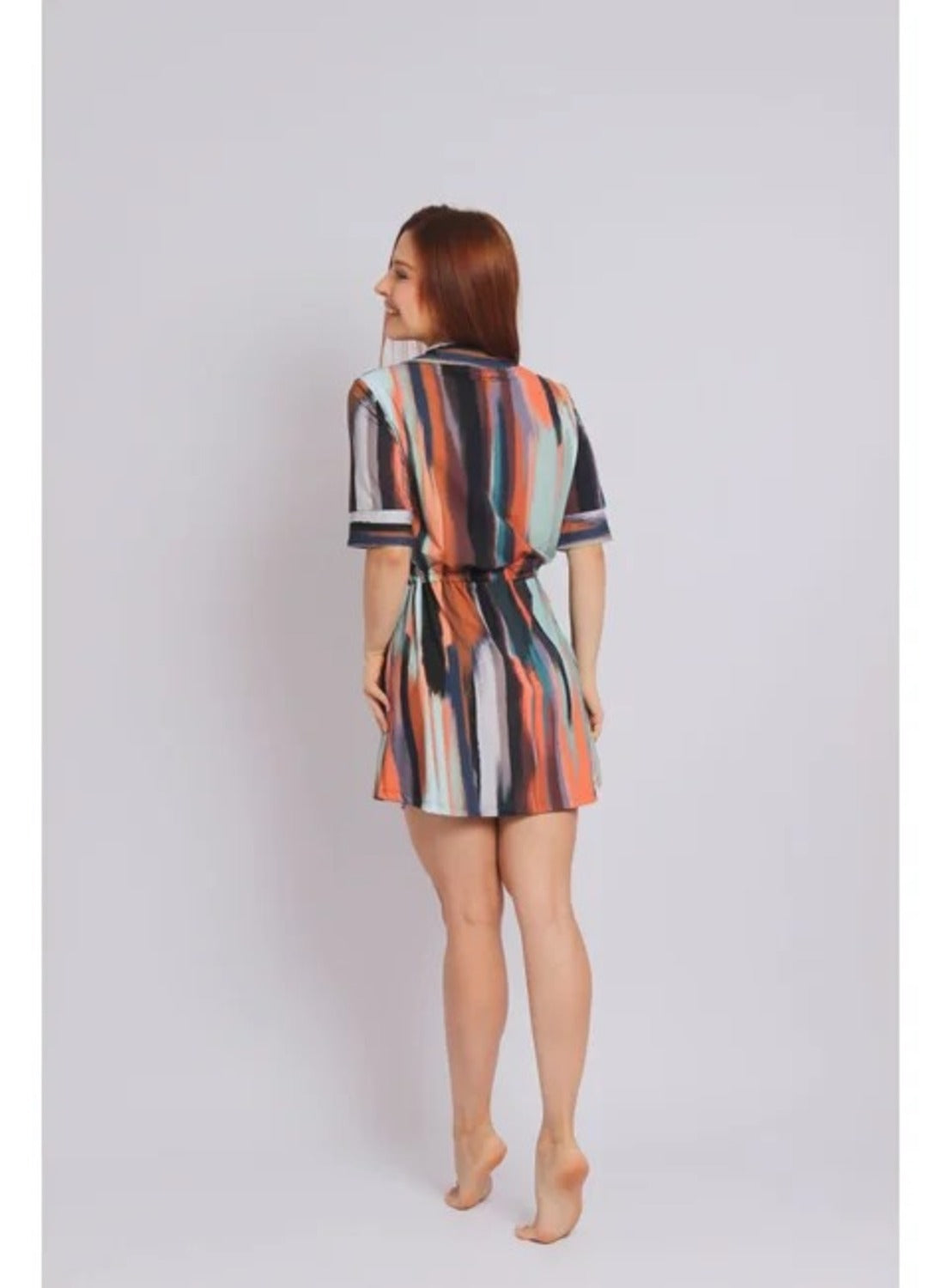 4003 - Saída De Praia Curta Camisão De Malha Fria Aurora - Duna Casual